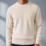 Men's Textured Ribbed Sweater for All-Day Comfort and Warmth