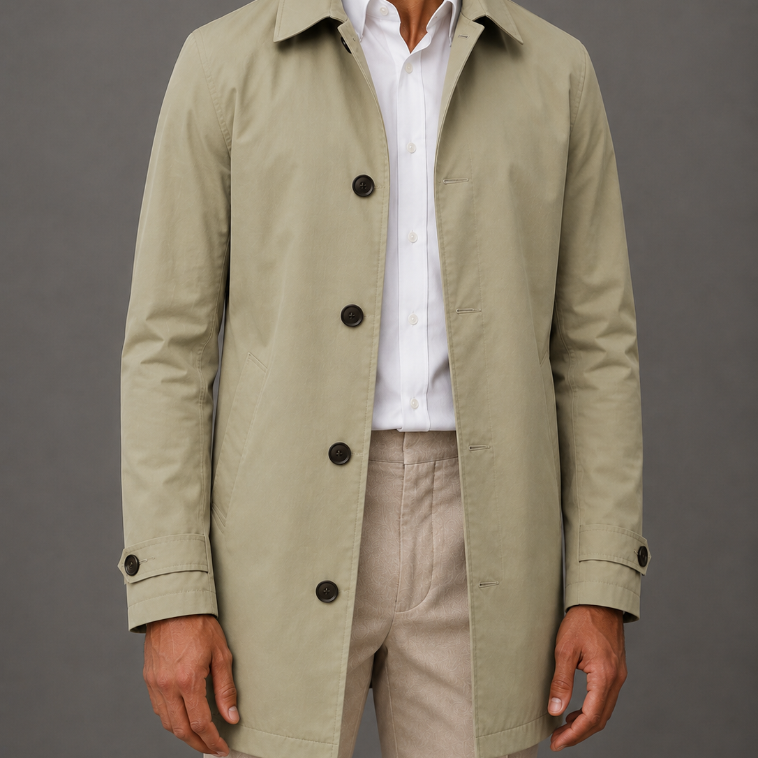 Men's Lightweight Longline Coat | Tailored Fit