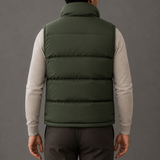 Men's Quilted Down Vest | Stand Collar