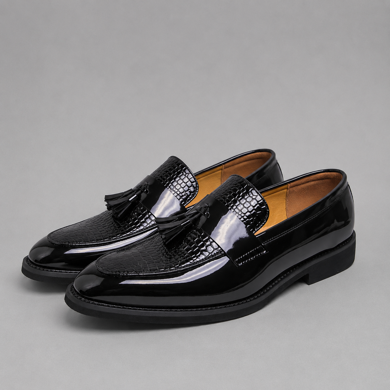 Men's Tassel Loafers | Woven Front Detail