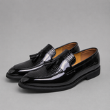 Men's Tassel Loafers | Woven Front Detail