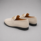Men's Suede Loafers with Metal Detail