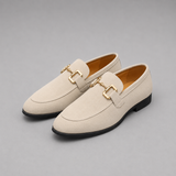 Men's Suede Loafers with Metal Detail