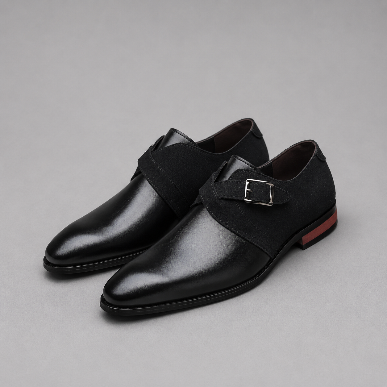 Men's Dual-Tone Double Buckle Loafers
