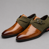 Men's Dual-Tone Double Buckle Loafers