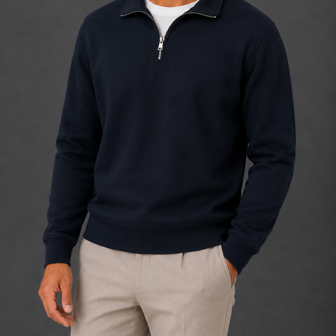 Men's Relaxed Fit Quarter-Zip Sweatshirt