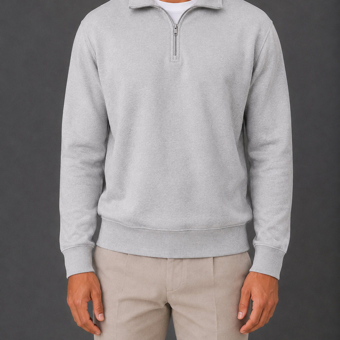 Men's Relaxed Fit Quarter-Zip Sweatshirt