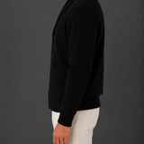 Men's Shawl Collar Ribbed Knit Cardigan