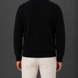 Men's Shawl Collar Ribbed Knit Cardigan