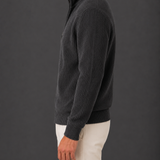 Men's Ribbed Knit Full-Zip Cardigan