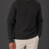 Men's Oversized Waffle Knit Crewneck Jumper