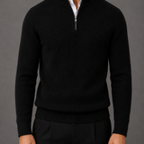 Men's Textured Quarter-Zip Sweater | Standing Collar