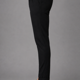 Tailored Chinos with Adjustable Waistband: Beige Pleated Trousers