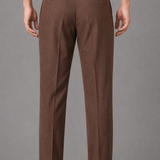Pleated Trousers with Side Adjuster Straps: Black Wide Leg Turn Up Pants