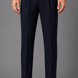 Cross Waistband Pleated Trousers with Side Buckles: Burgundy Cropped Pants