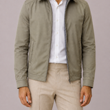Men's Cotton Breathable Jacket with Folded Collar