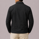 Men's Cotton Breathable Jacket with Folded Collar