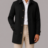Men's Lightweight Longline Coat with 4 Buttons