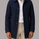 Men's Lightweight Longline Coat with 4 Buttons
