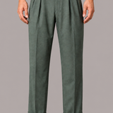Pleated Trousers with Side Adjuster Straps