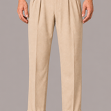 Pleated Trousers with Side Adjuster Straps