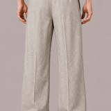 Belted Wide Leg Trousers with Oversized Buckle