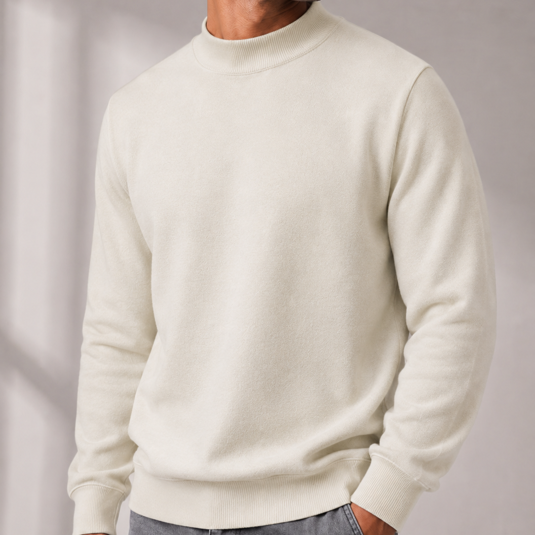 Men's Cotton Crew Neck Sweatshirt for a Relaxed Fit