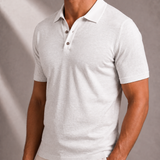 Men's Short Sleeve Polo with Wooden Buttons