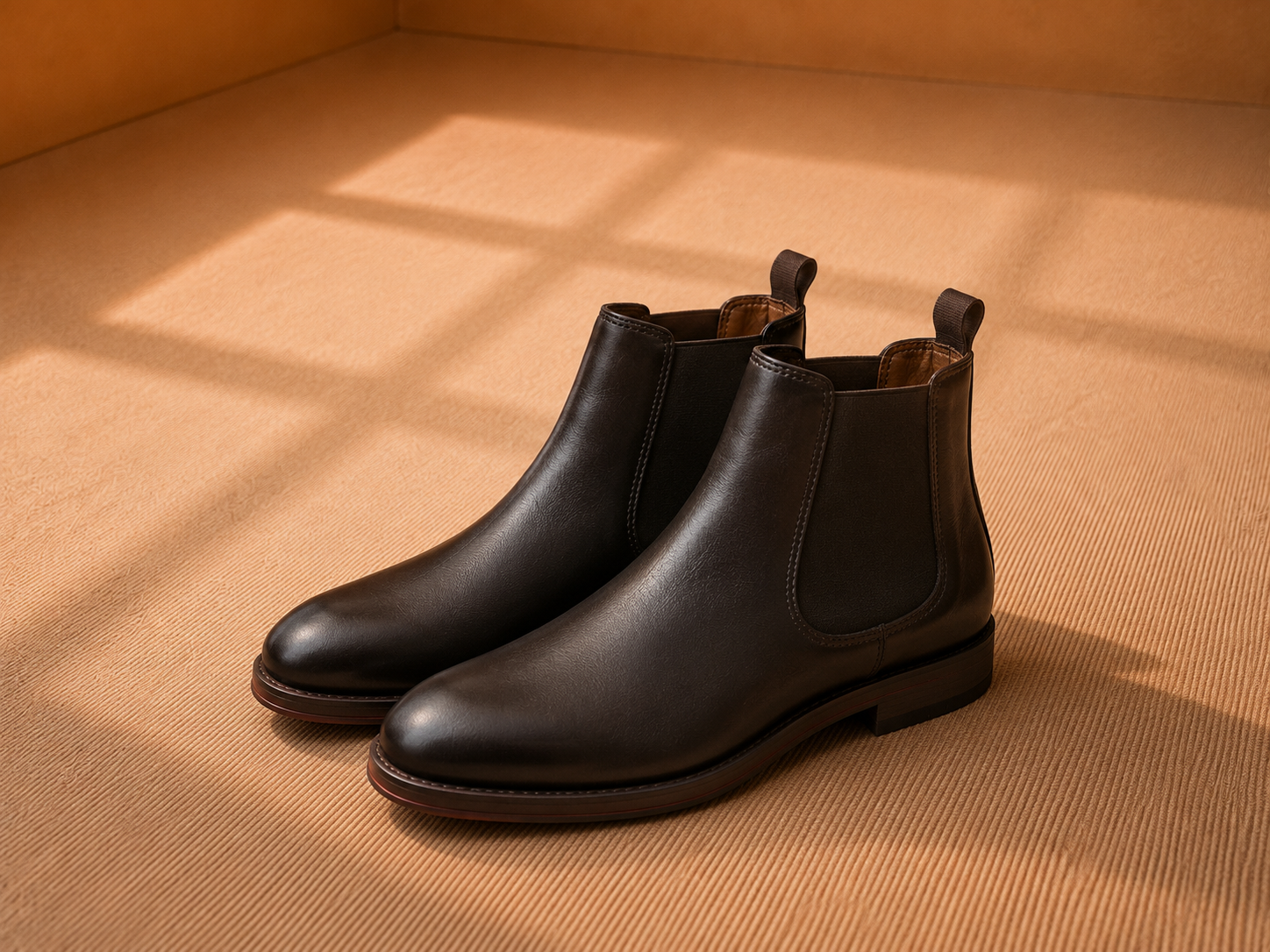 Men's Suede Chelsea Boots with Pull Tab