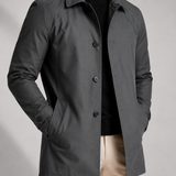 Men's Single Breasted Overcoat with Button Cuffs