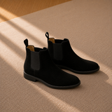 Men's Suede Chelsea Boots with Contrast Sole