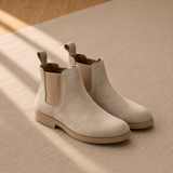 Men's Suede Chelsea Boots with Contrast Sole
