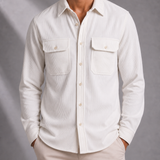 Men's Corduroy Overshirt with Double Chest Pockets