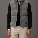 Men's Corduroy Quilted Padded Gilet Vest