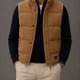 Men's Corduroy Quilted Padded Gilet Vest