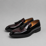 Men's Tassel Loafers | Woven Front Detail