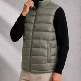 Men's Quilted Puffer Gilet with Stand Collar
