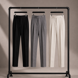 Men's Formal Pleated Trousers with Elasticated Waist