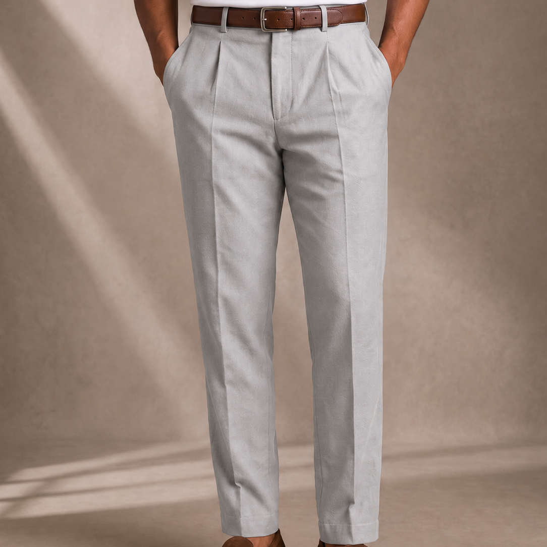 Men's Lightweight Tailored Pleated Trousers