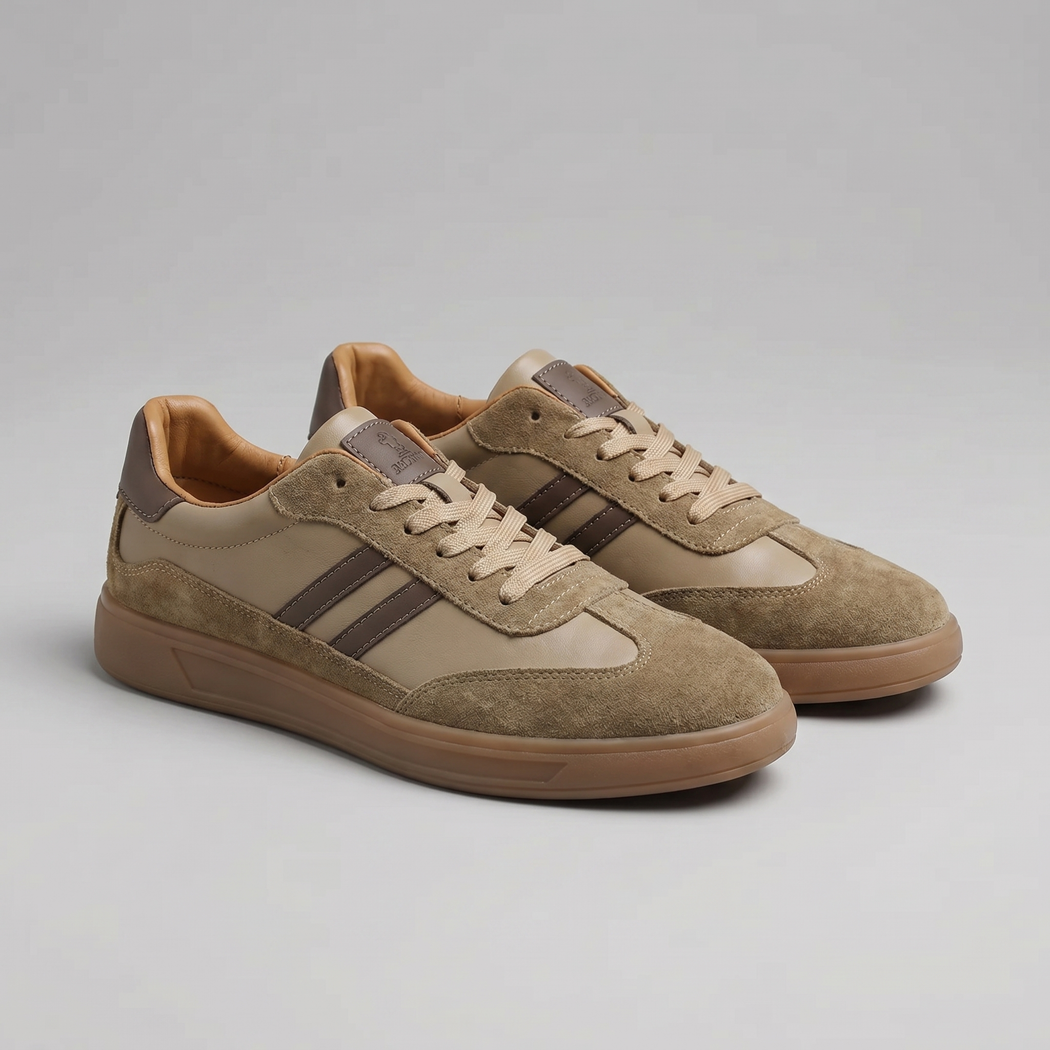 Men's Trainers Leather Suede Gum Sole