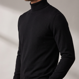 Men's Fine Knit Turtleneck Sweater for Classic fit