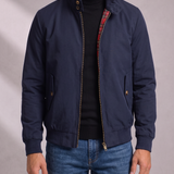 Men's Harrington Jacket with Tartan Plaid Lining