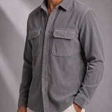 Men's Corduroy Overshirt with Double Chest Pockets
