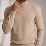 Men's Fine Knit Turtleneck Sweater for Classic fit