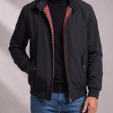Men's Harrington Jacket with Tartan Plaid Lining