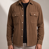 Men's Corduroy Overshirt with Double Chest Pockets